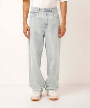 calça baggy jeans azul