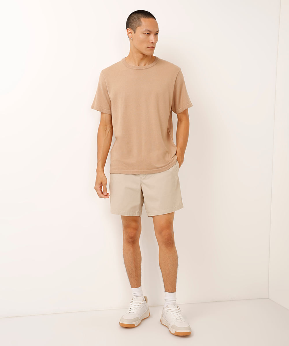 short jogger de sarja - kaki