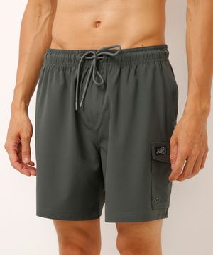 short cargo cós com cordão verde