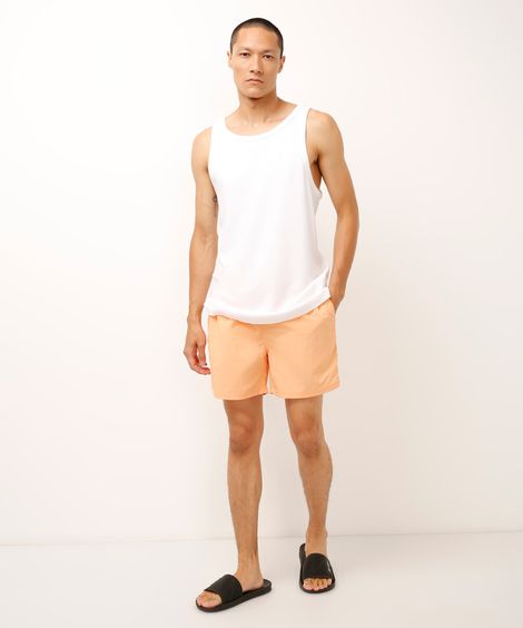 short curto com cordão laranja