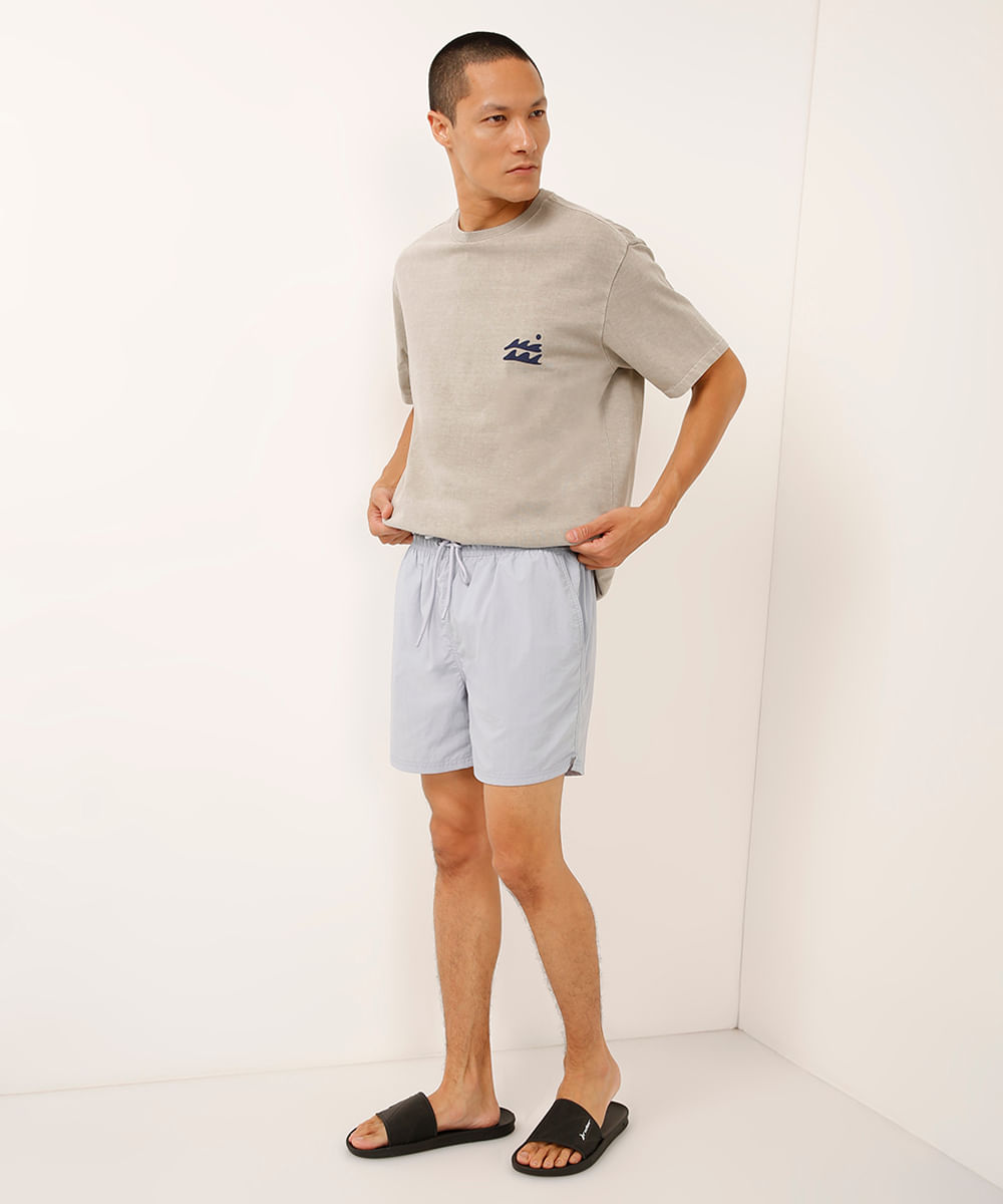 short curto com cordão lilás