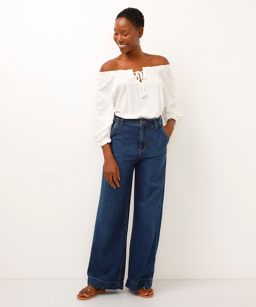 bata de viscose ombro a ombro off white