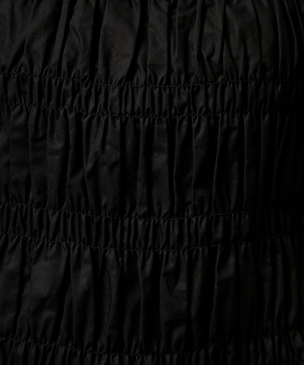 blusa franzida manga bufante mindset preta