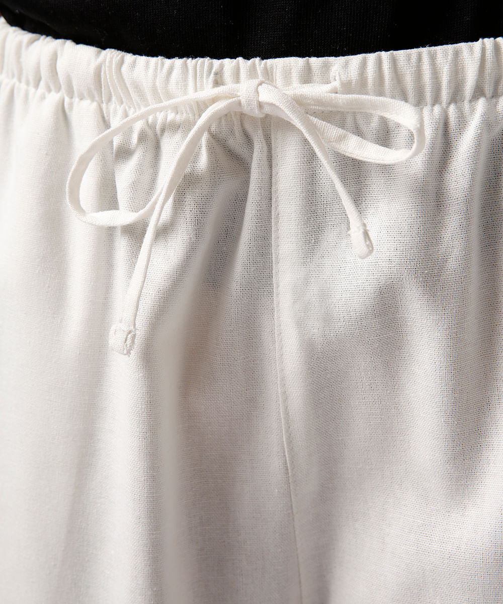 short estilo pijama com linho mindset off white