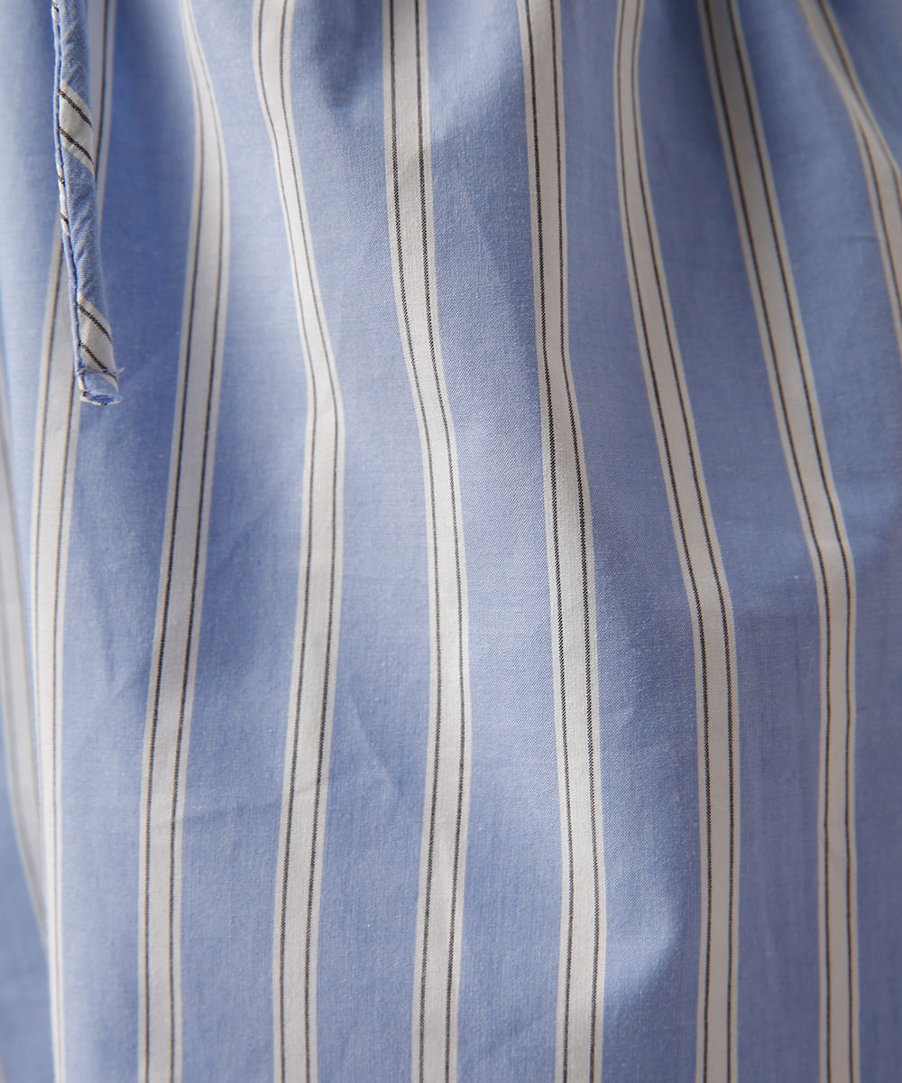 bata de algodão listrada mindset azul