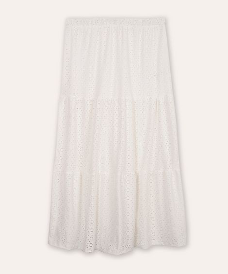 saia longa juvenil de laise floral off white