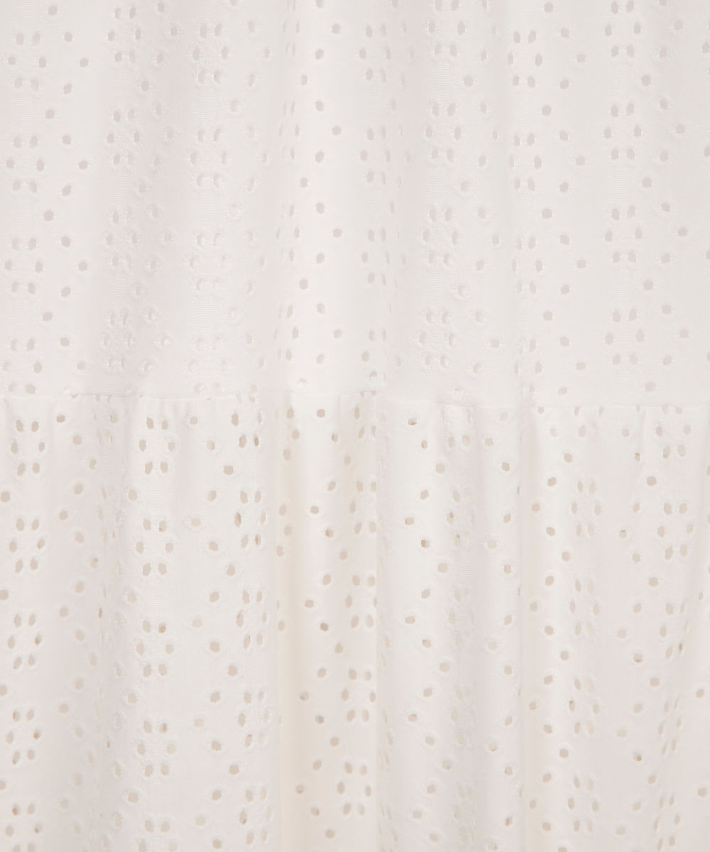 saia longa juvenil de laise floral off white