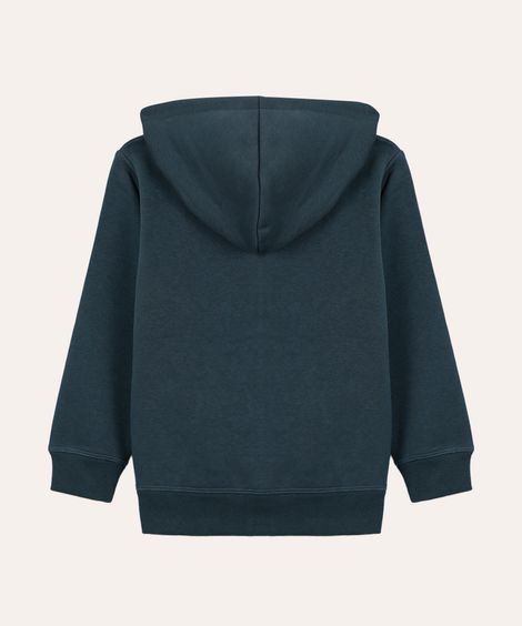 blusão de moletom infantil com capuz azul