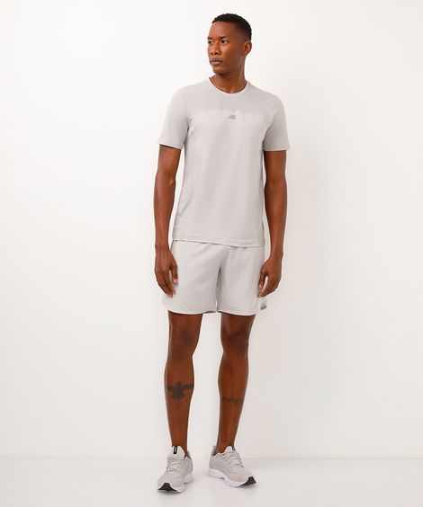 short com bolsos esportivo cinza