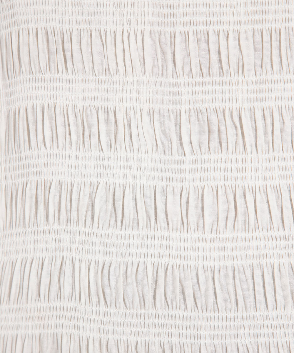 vestido longo de viscose com lastex mindset off white