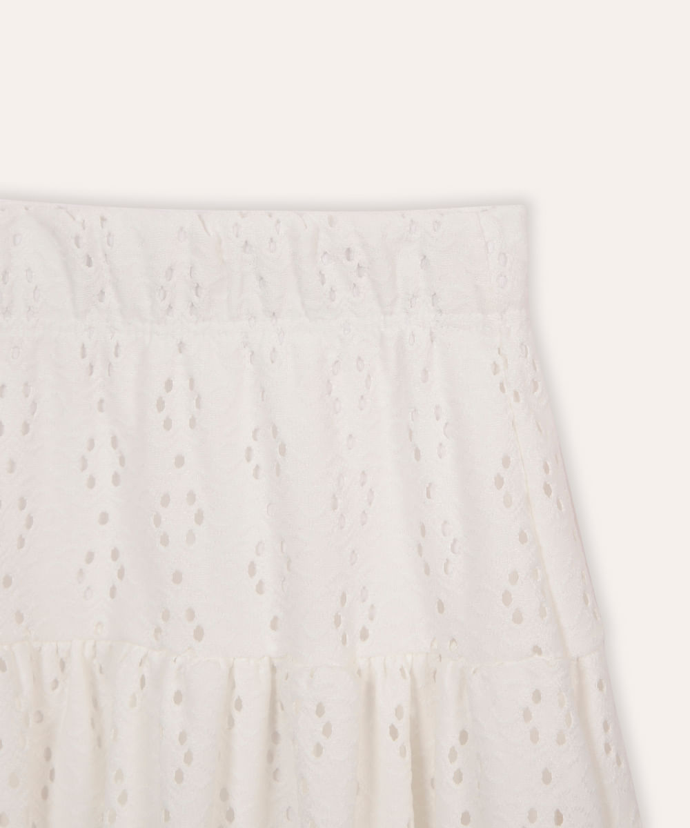 conjunto infantil de laise off white