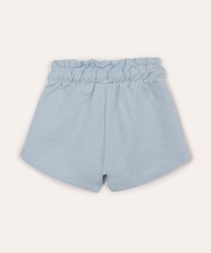 short clochard infantil de moletinho azul