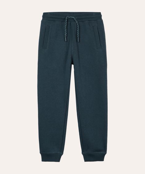 calça jogger infantil de moletom azul