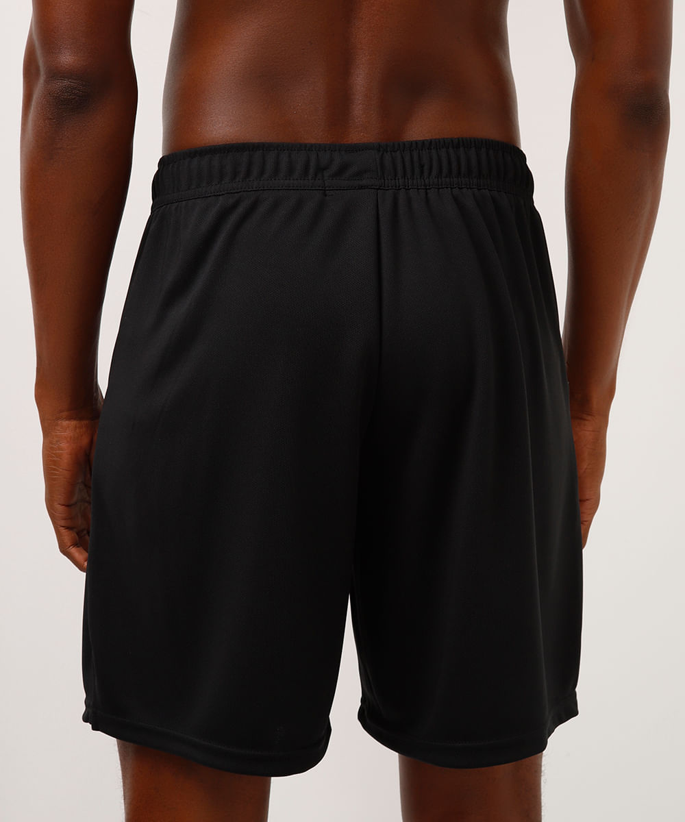bermuda esportiva masculina cós com cordão preta