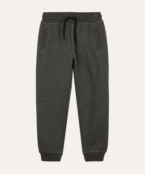 calça jogger infantil de moletom cinza