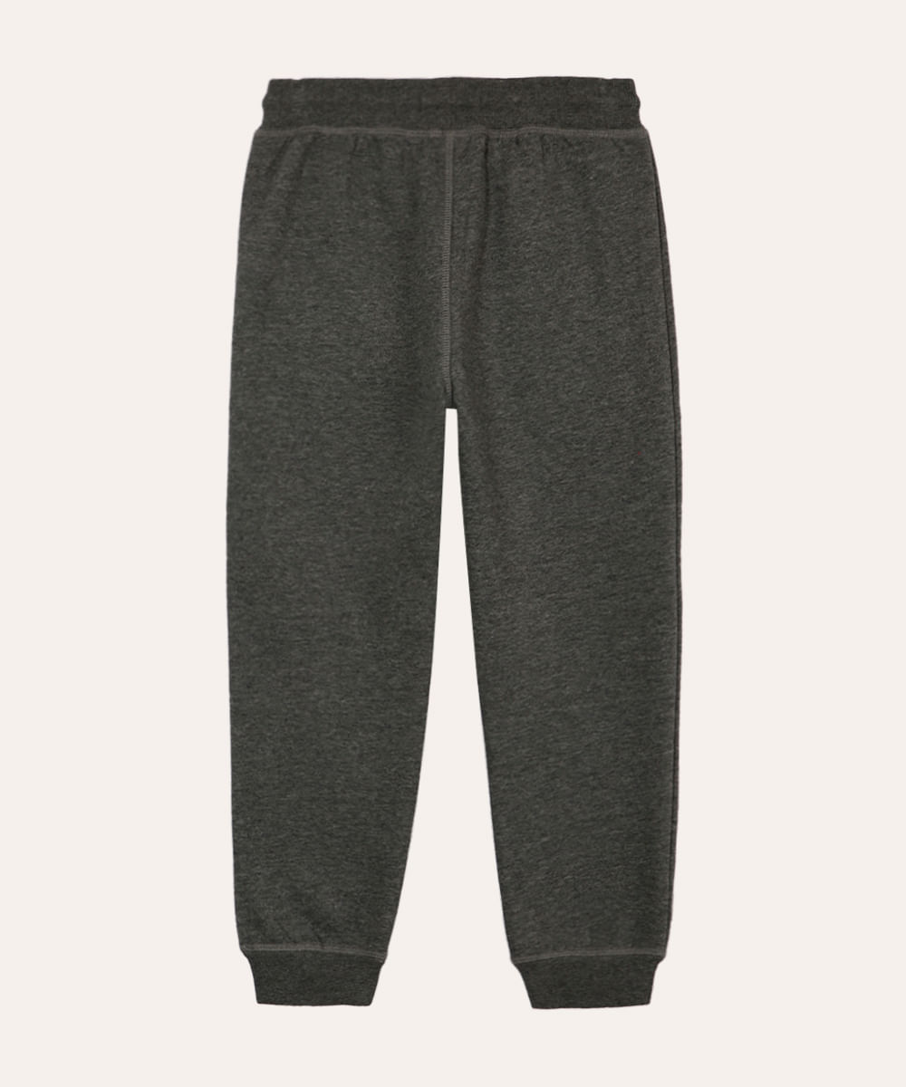 calça jogger infantil de moletom cinza