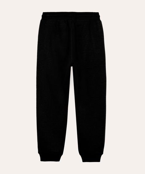 calça jogger infantil de moletom preta