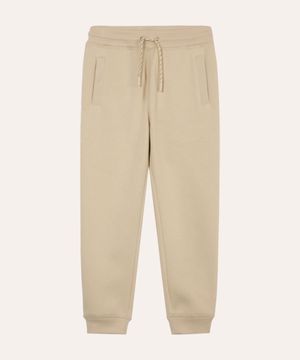 calça jogger infantil de moletom bege