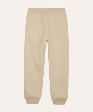 calça jogger infantil de moletom bege