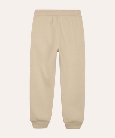 calça jogger infantil de moletom bege