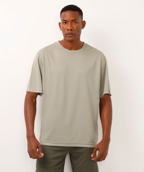 camiseta esportiva oversized masculina verde