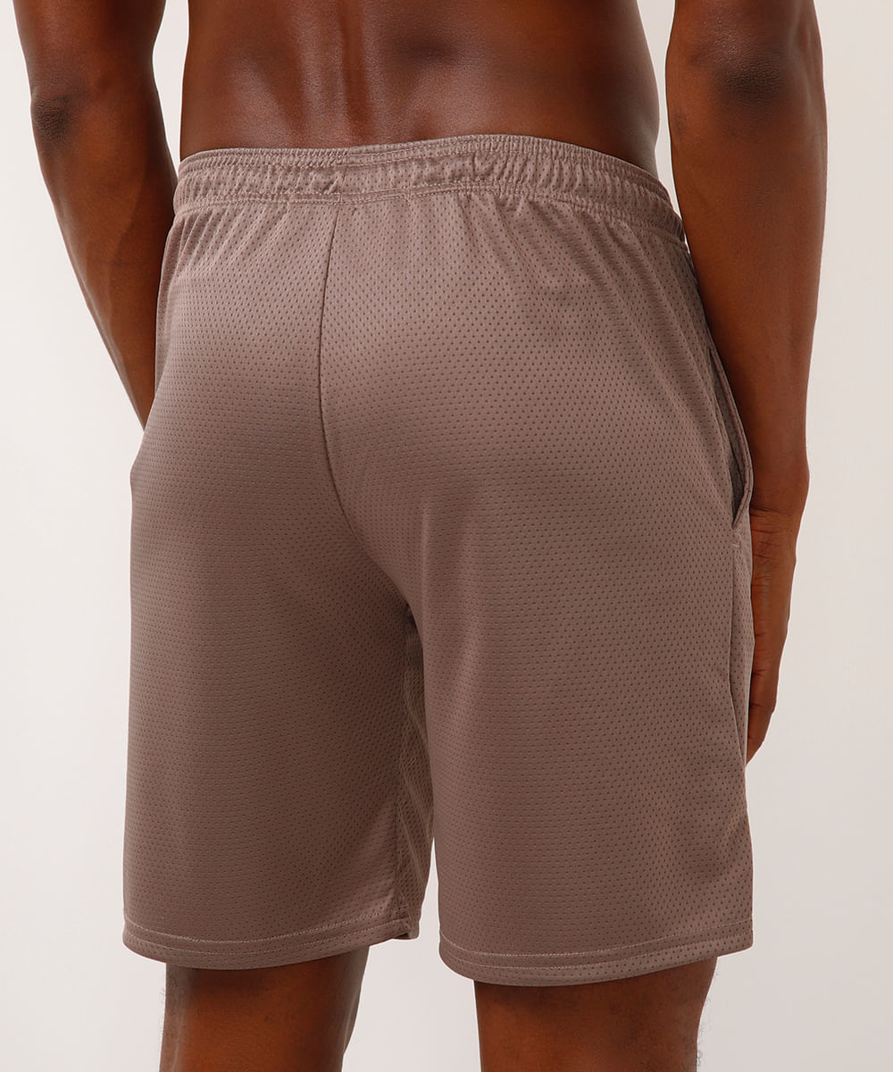 bermuda texturizada esportiva ace marrom