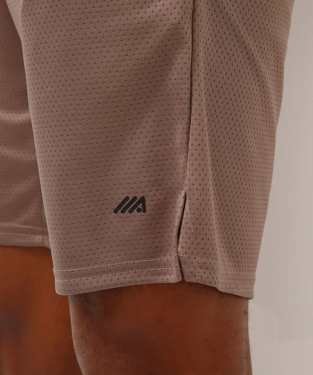 bermuda texturizada esportiva ace marrom