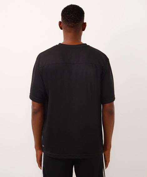 camiseta esportiva oversized masculina preta