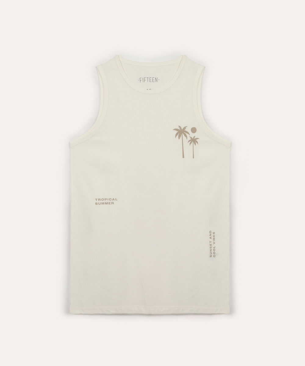 regata de algodão juvenil coqueiro off white