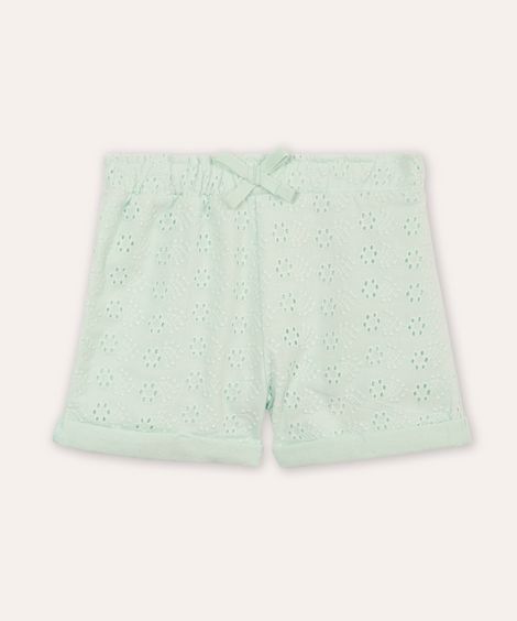 short de laise infantil floral azul