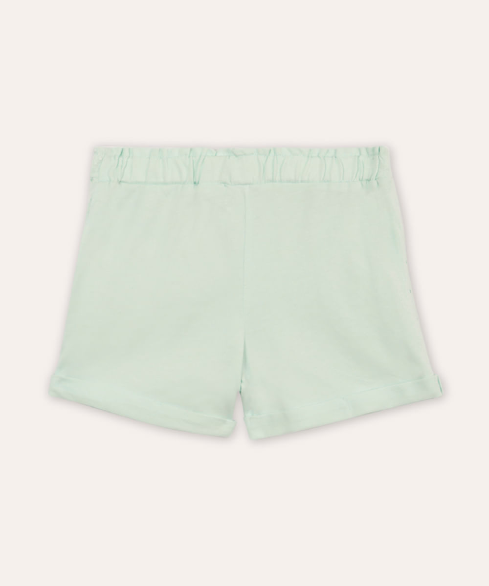 short de laise infantil floral azul
