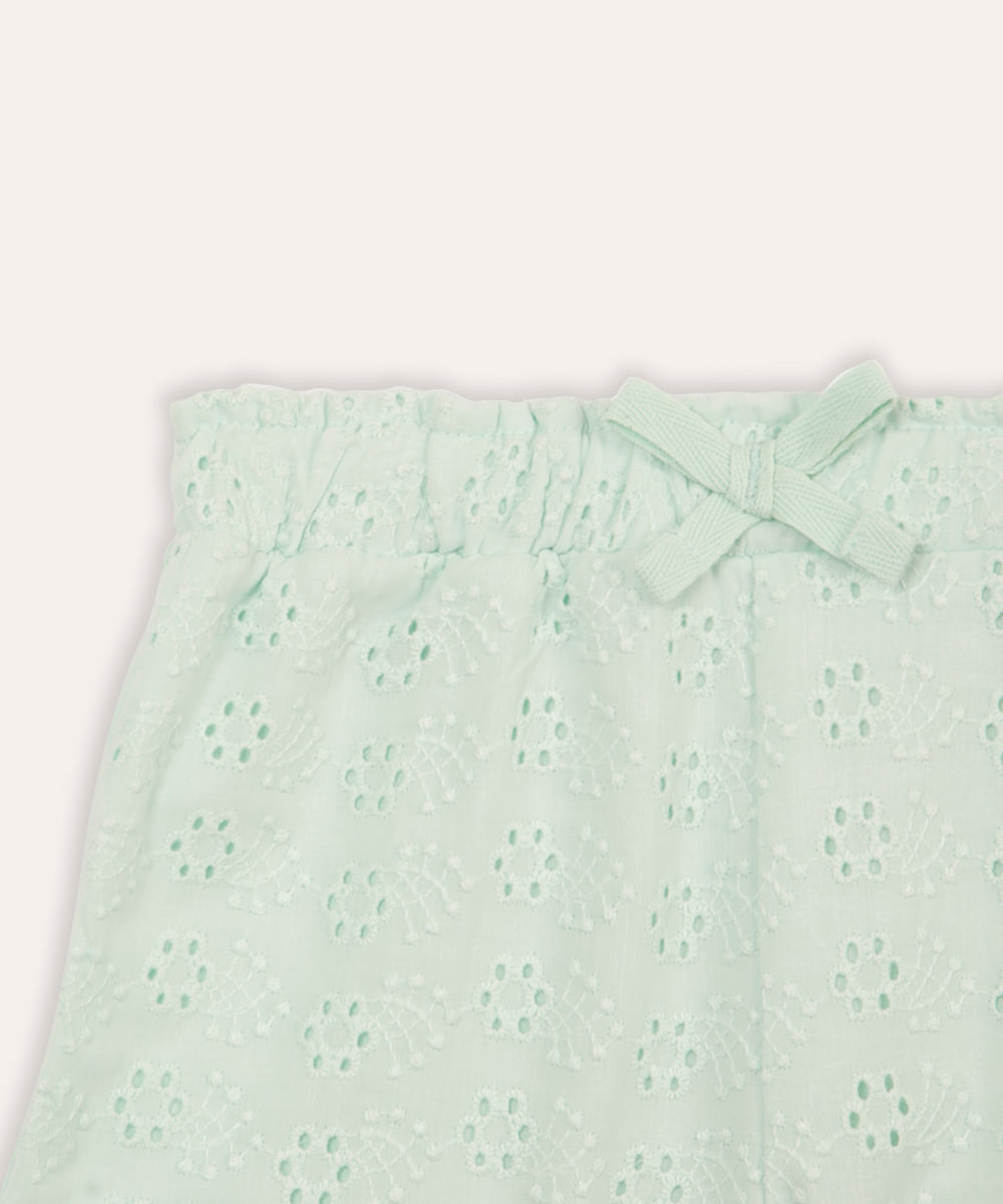 short de laise infantil floral azul