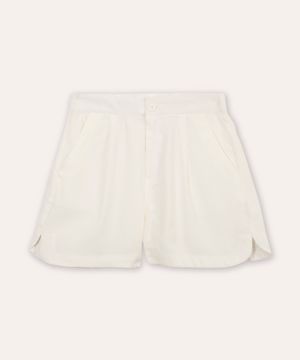 short clochard juvenil de viscose off white