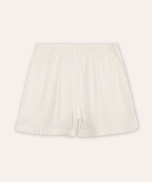 short clochard juvenil de viscose off white