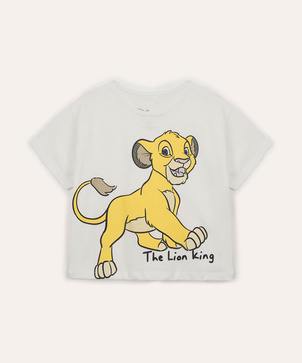kit de 2 camisetas infantis o rei leão colorido