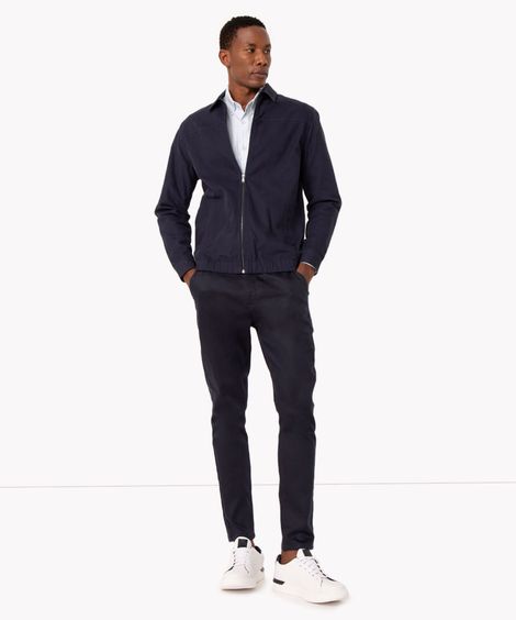 calça chino carrot de alfaiataria masculina azul