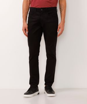 calça de sarja slim comfort preto