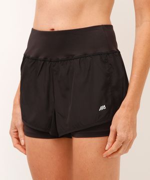 short running com forro e bolso esportivo ace preto