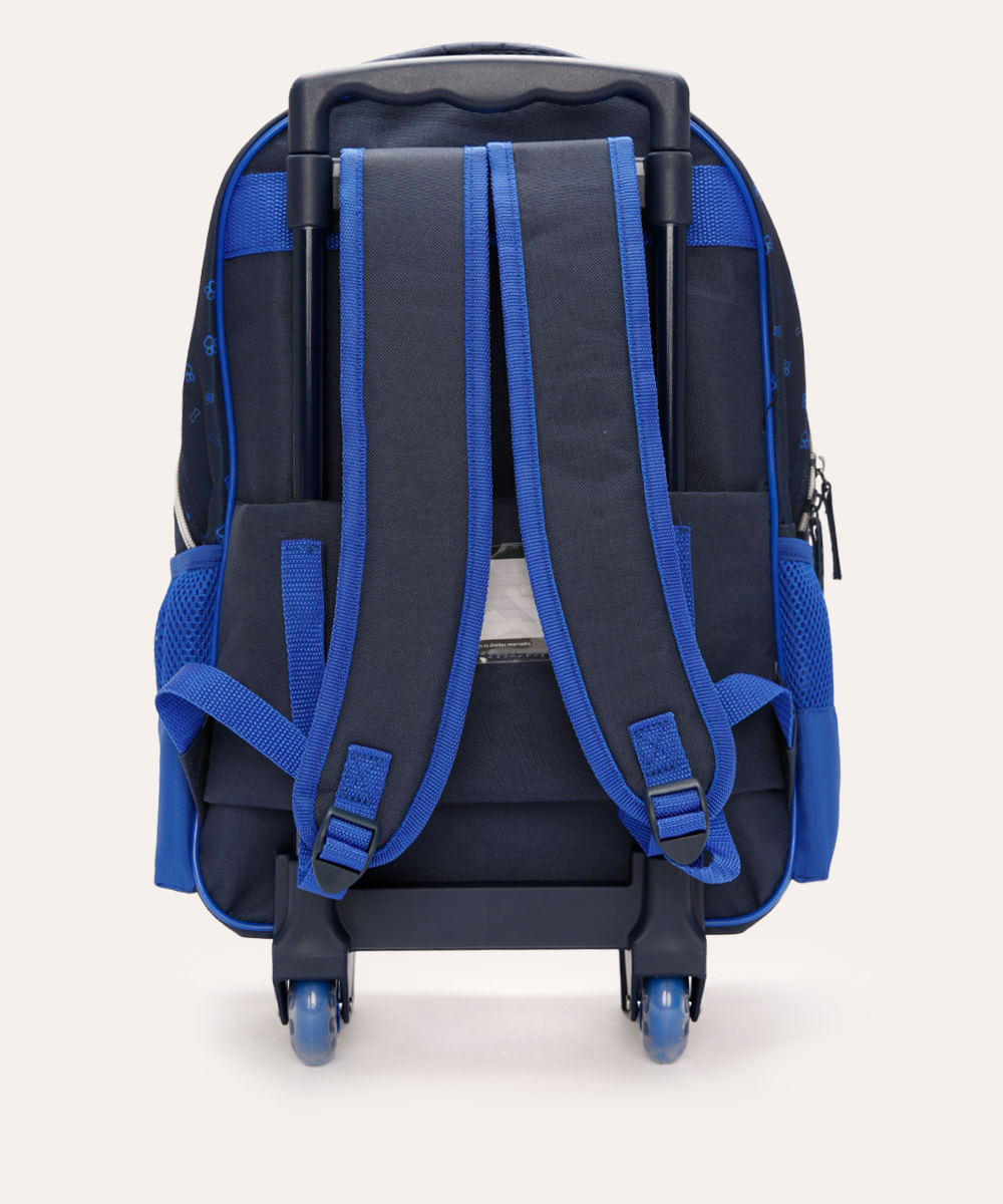 mochila de rodinha infantil patrulha canina azul