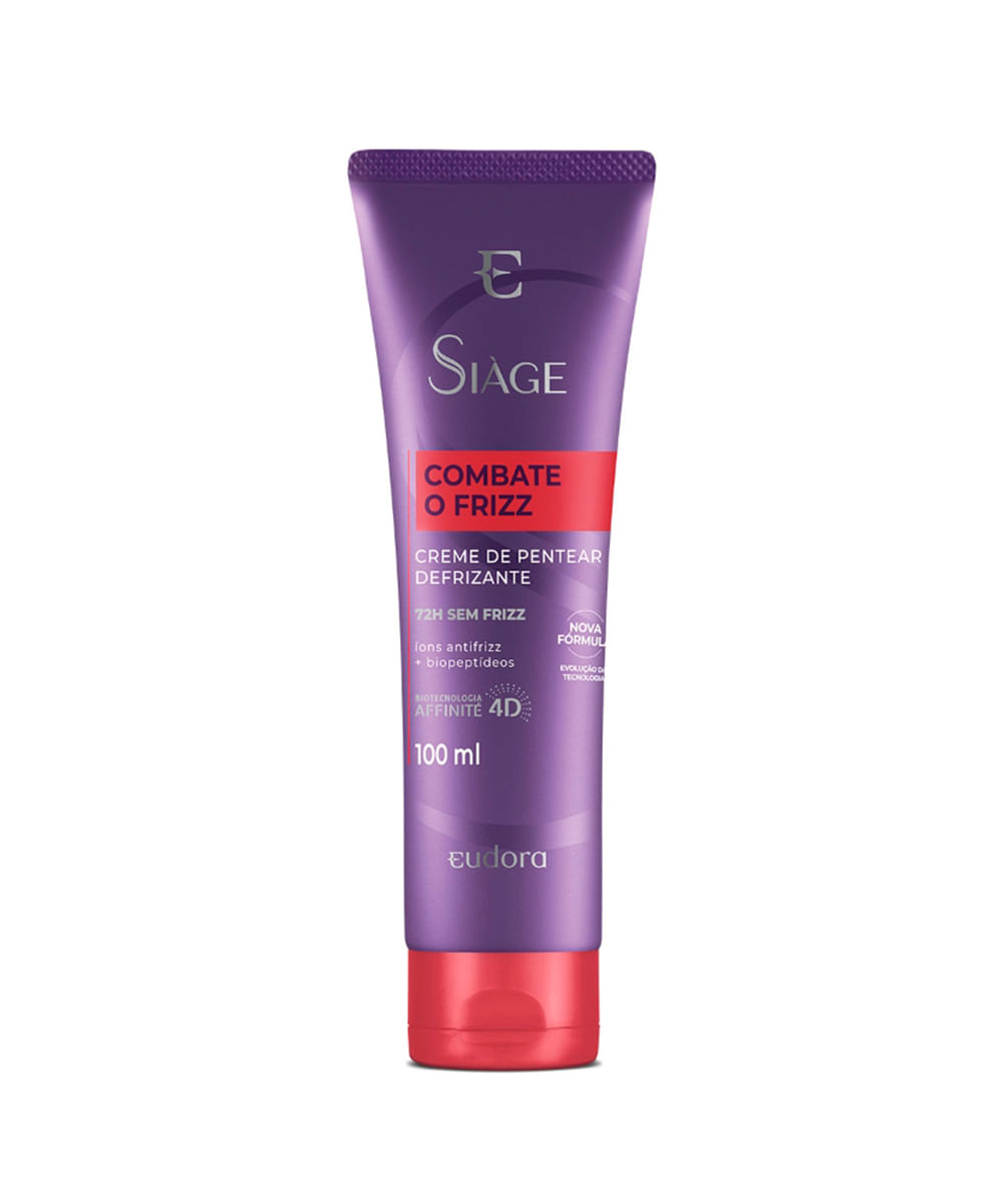 creme defrizante eudora siáge combate o frizz 100ml