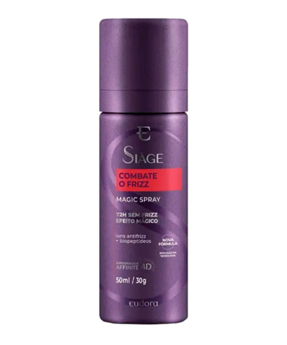 finalizador eudora siáge magic spray combate o frizz 50ml