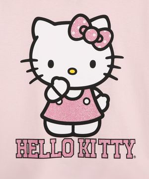 kit de 2 camisetas infantil hello kitty - multicor