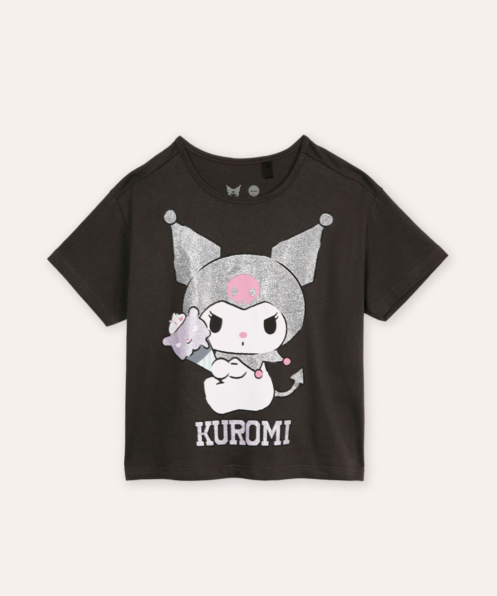 kit de 2 camisetas infantil hello kitty - multicor