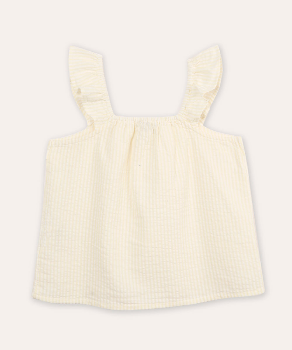 blusa infantil de algodão listrada colorida