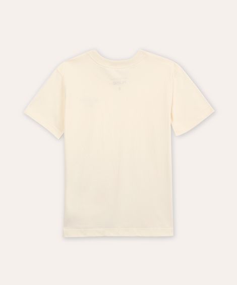 camiseta de algodão infantil bicolor sunset day bege