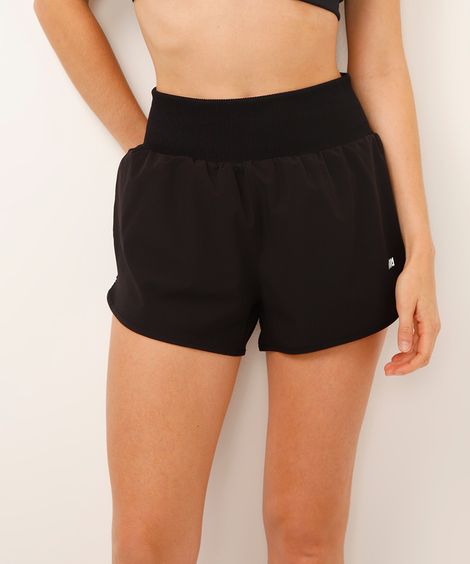 short running esportivo com forro preto