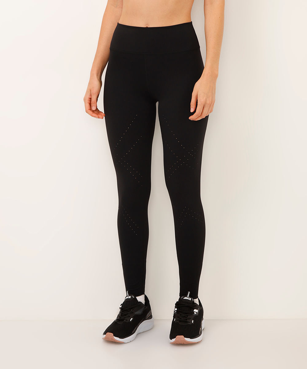 legging esportiva texturizada preta