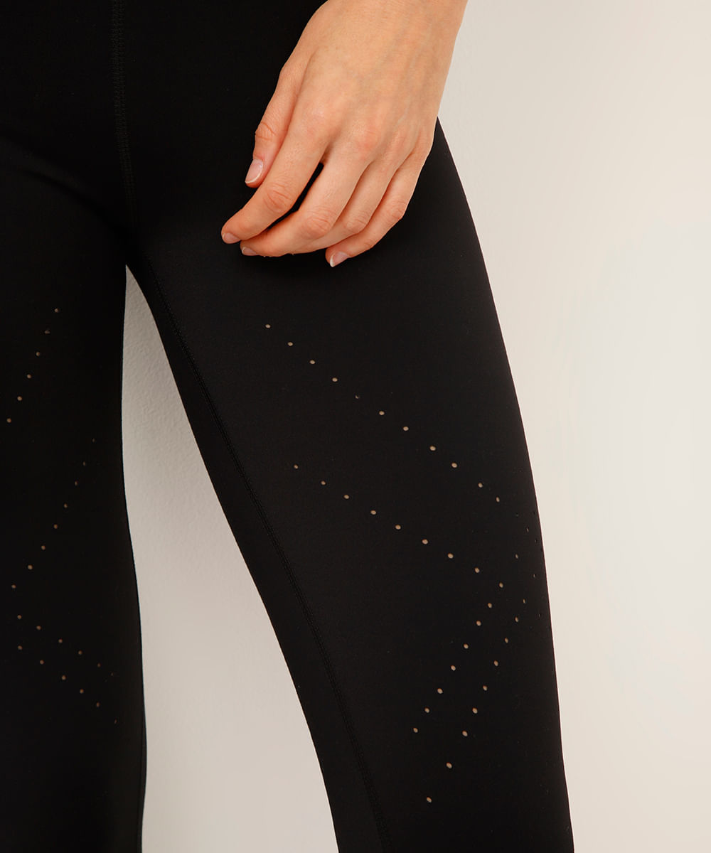 legging esportiva texturizada preta