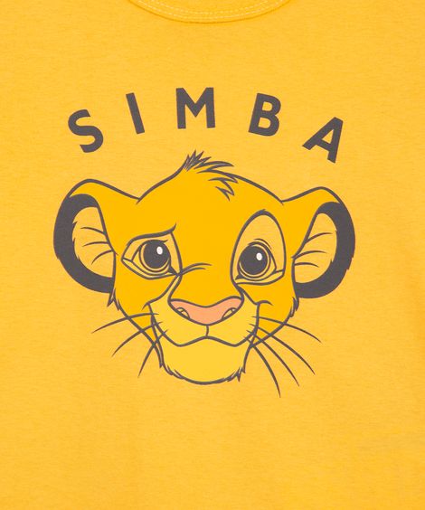 conjunto infantil curto simba amarelo