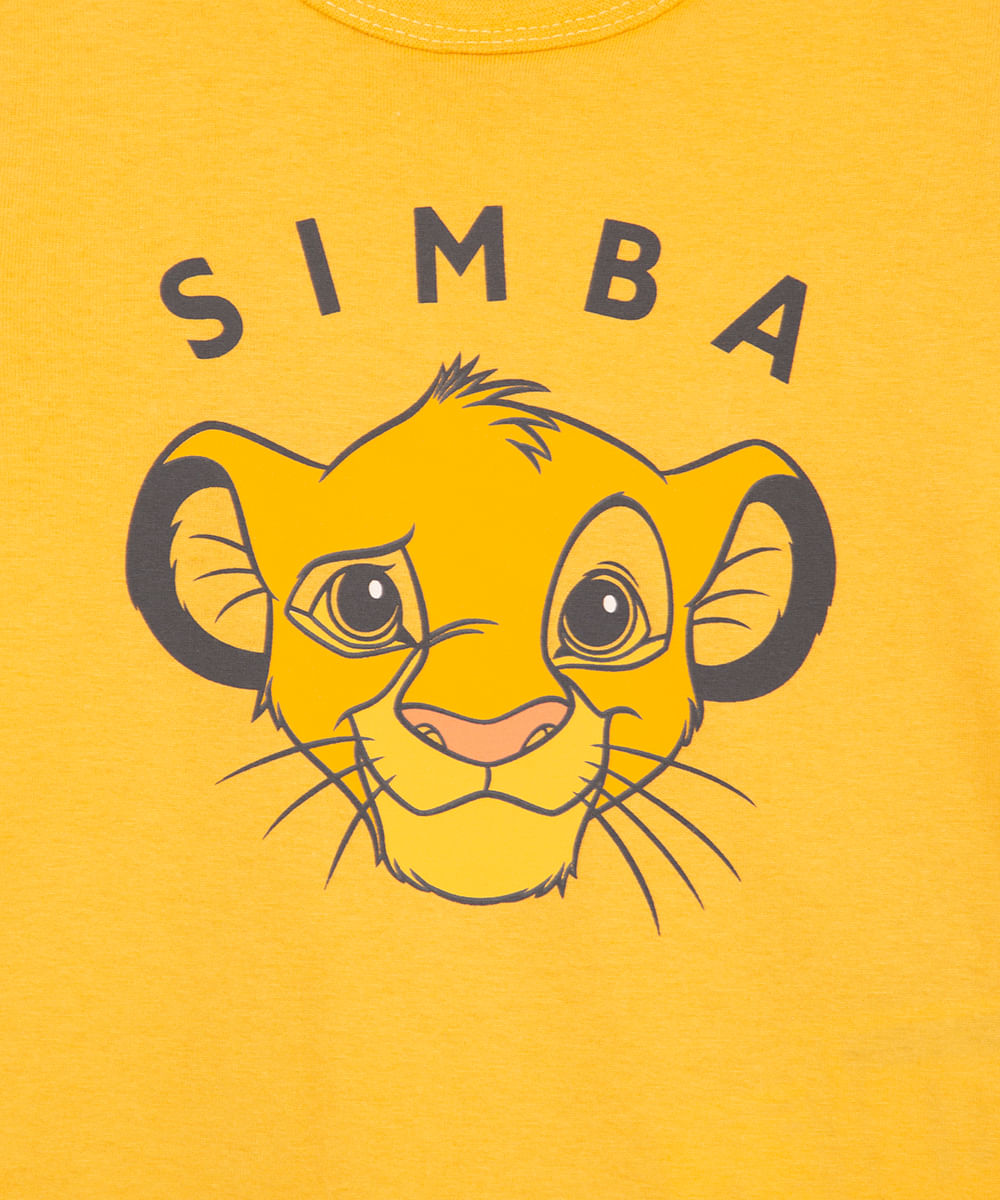 conjunto infantil curto simba amarelo